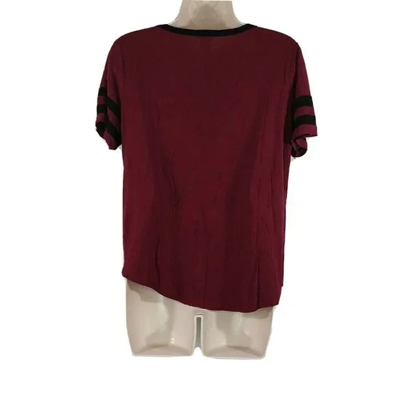 Bozzolo Shirt T-shirt Knit Top V-neck Women Size M - Picture 3 of 5